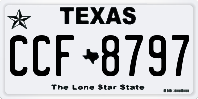 TX license plate CCF8797