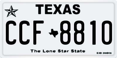 TX license plate CCF8810