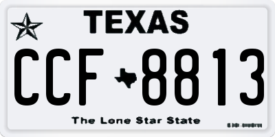 TX license plate CCF8813