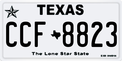 TX license plate CCF8823