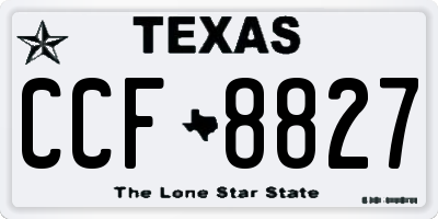 TX license plate CCF8827