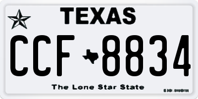 TX license plate CCF8834