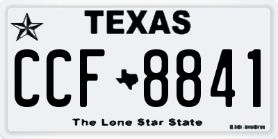 TX license plate CCF8841