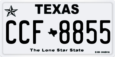 TX license plate CCF8855