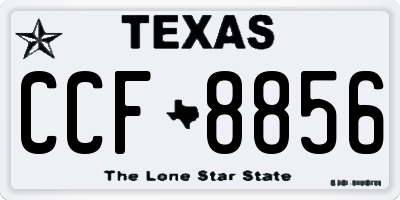 TX license plate CCF8856