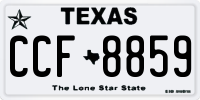 TX license plate CCF8859