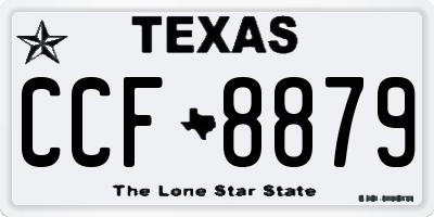 TX license plate CCF8879