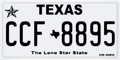 TX license plate CCF8895