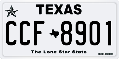 TX license plate CCF8901