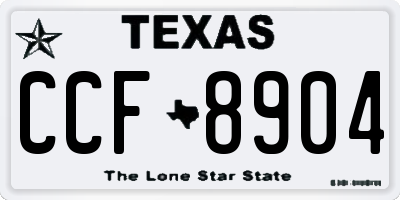 TX license plate CCF8904
