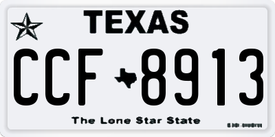 TX license plate CCF8913