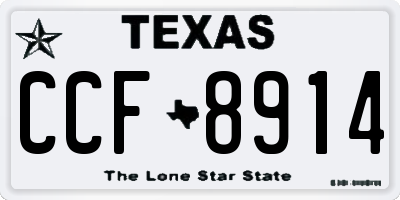 TX license plate CCF8914