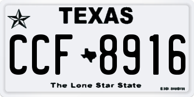 TX license plate CCF8916