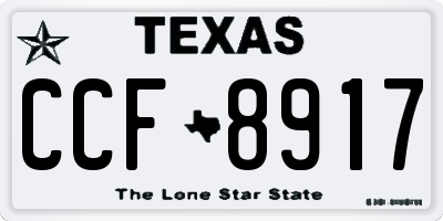 TX license plate CCF8917