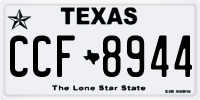 TX license plate CCF8944