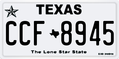 TX license plate CCF8945