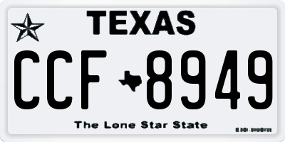TX license plate CCF8949