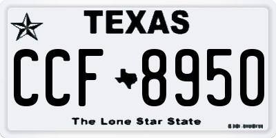 TX license plate CCF8950