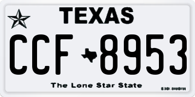 TX license plate CCF8953