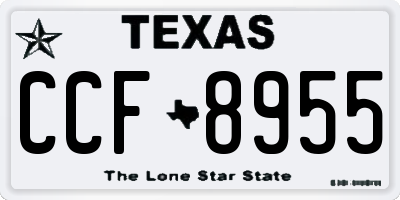 TX license plate CCF8955