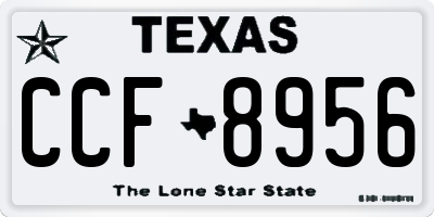 TX license plate CCF8956