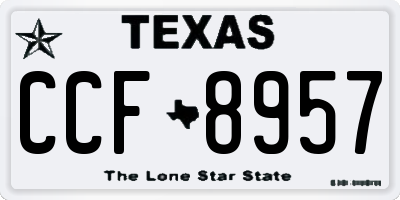 TX license plate CCF8957