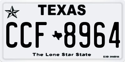 TX license plate CCF8964