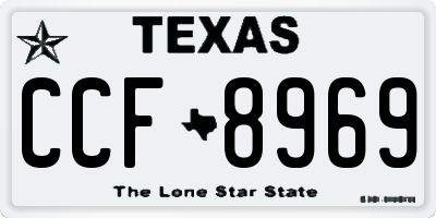 TX license plate CCF8969