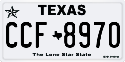 TX license plate CCF8970