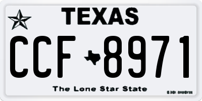 TX license plate CCF8971