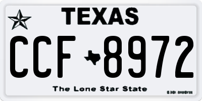 TX license plate CCF8972