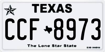 TX license plate CCF8973