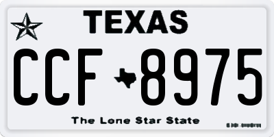 TX license plate CCF8975