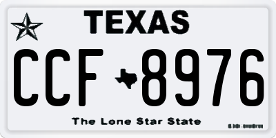 TX license plate CCF8976