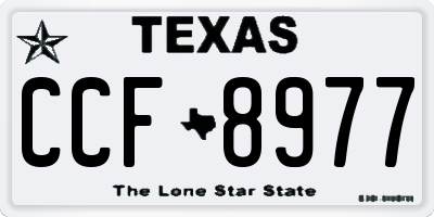 TX license plate CCF8977
