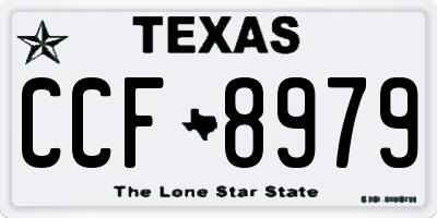 TX license plate CCF8979