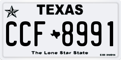 TX license plate CCF8991