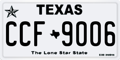 TX license plate CCF9006