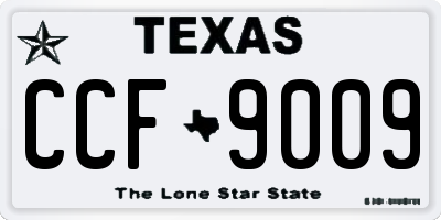 TX license plate CCF9009