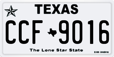 TX license plate CCF9016