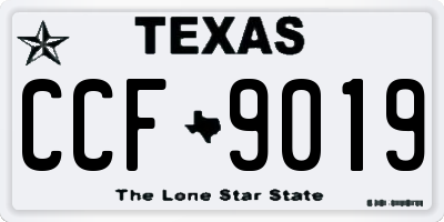 TX license plate CCF9019