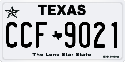 TX license plate CCF9021