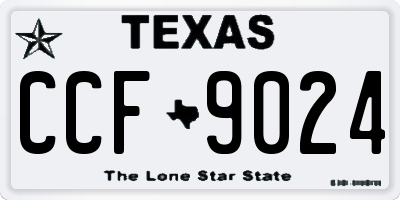 TX license plate CCF9024