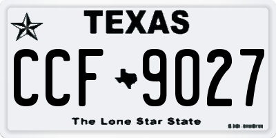 TX license plate CCF9027