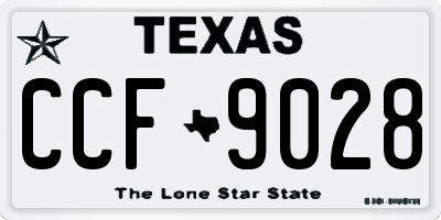TX license plate CCF9028