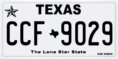 TX license plate CCF9029