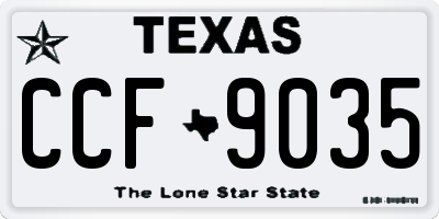 TX license plate CCF9035