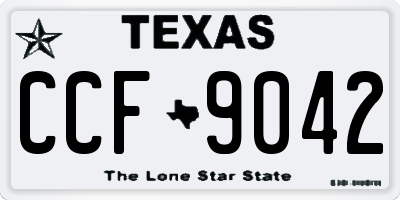 TX license plate CCF9042