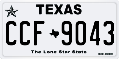 TX license plate CCF9043