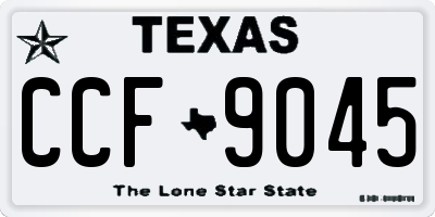 TX license plate CCF9045